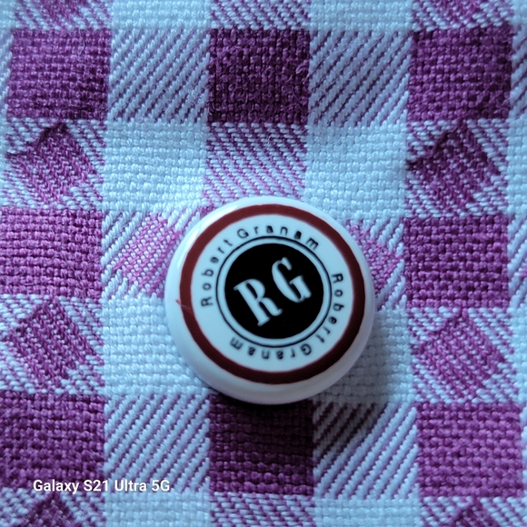 Robert Graham Mens Shirt Purple/White Check Flip Cuff Casino Vegas XL 17/44 - Picture 10 of 11